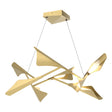 Hubbardton Forge 2020 Modern Brass Modern Brass Standard Plume 8-Light LED Pendant
