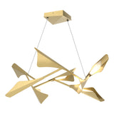 Hubbardton Forge 2020 Modern Brass Modern Brass Standard Plume 8-Light LED Pendant