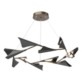 Hubbardton Forge 2020 Bronze Black Standard Plume 12-Light LED Pendant