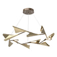 Hubbardton Forge 2020 Bronze Soft Gold Standard Plume 12-Light LED Pendant