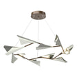 Hubbardton Forge 2020 Bronze Sterling Standard Plume 12-Light LED Pendant