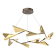 Hubbardton Forge 2020 Bronze Modern Brass Standard Plume 12-Light LED Pendant