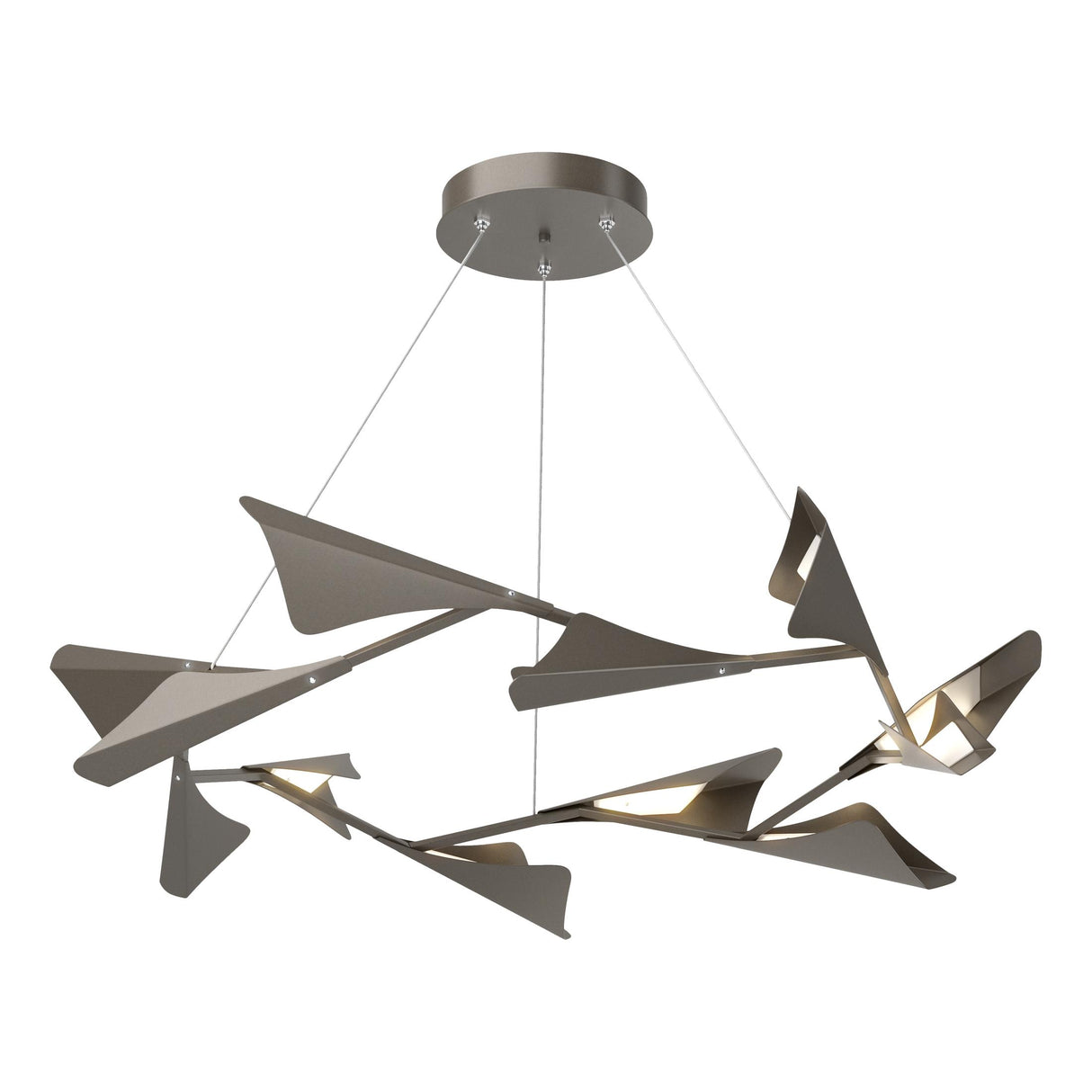 Hubbardton Forge 2020 Dark Smoke Dark Smoke Standard Plume 12-Light LED Pendant