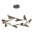 Hubbardton Forge 2020 Black Bronze Standard Plume 12-Light LED Pendant