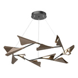 Hubbardton Forge 2020 Black Bronze Standard Plume 12-Light LED Pendant