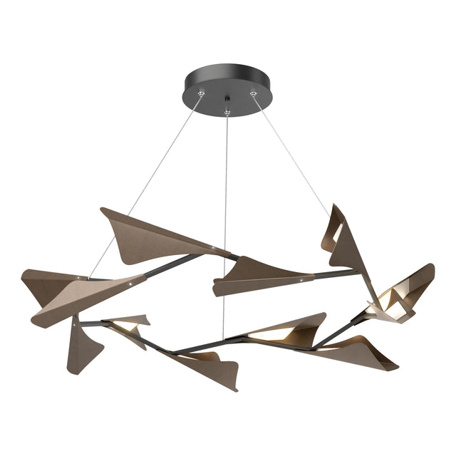 Hubbardton Forge 2020 Black Bronze Standard Plume 12-Light LED Pendant