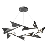 Hubbardton Forge 2020 Black Black Standard Plume 12-Light LED Pendant