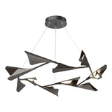 Hubbardton Forge 2020 Black Oil Rubbed Bronze Standard Plume 12-Light LED Pendant