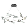 Hubbardton Forge 2020 Black Vintage Platinum Standard Plume 12-Light LED Pendant
