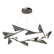 Hubbardton Forge 2020 Oil Rubbed Bronze Natural Iron Standard Plume 12-Light LED Pendant