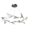 Hubbardton Forge 2020 Oil Rubbed Bronze Vintage Platinum Standard Plume 12-Light LED Pendant