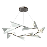 Hubbardton Forge 2020 Oil Rubbed Bronze Vintage Platinum Standard Plume 12-Light LED Pendant