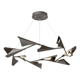 Hubbardton Forge 2020 Natural Iron Oil Rubbed Bronze Standard Plume 12-Light LED Pendant