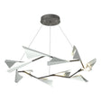 Hubbardton Forge 2020 Natural Iron Vintage Platinum Standard Plume 12-Light LED Pendant