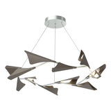 Hubbardton Forge 2020 Vintage Platinum Dark Smoke Standard Plume 12-Light LED Pendant
