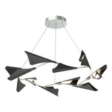 Hubbardton Forge 2020 Vintage Platinum Black Standard Plume 12-Light LED Pendant