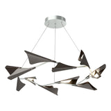 Hubbardton Forge 2020 Vintage Platinum Oil Rubbed Bronze Standard Plume 12-Light LED Pendant