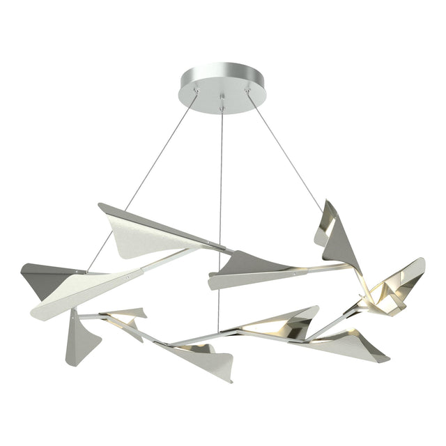 Hubbardton Forge 2020 Vintage Platinum Sterling Standard Plume 12-Light LED Pendant