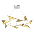 Hubbardton Forge 2020 Vintage Platinum Modern Brass Standard Plume 12-Light LED Pendant
