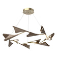Hubbardton Forge 2020 Soft Gold Bronze Standard Plume 12-Light LED Pendant