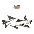 Hubbardton Forge 2020 Soft Gold Black Standard Plume 12-Light LED Pendant
