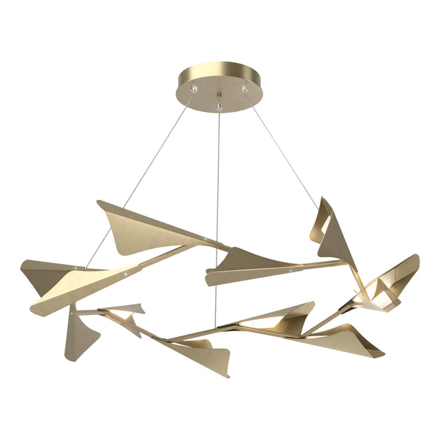 Hubbardton Forge 2020 Soft Gold Soft Gold Standard Plume 12-Light LED Pendant
