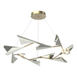 Hubbardton Forge 2020 Soft Gold Sterling Standard Plume 12-Light LED Pendant