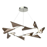 Hubbardton Forge 2020 Sterling Bronze Standard Plume 12-Light LED Pendant