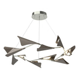Hubbardton Forge 2020 Sterling Dark Smoke Standard Plume 12-Light LED Pendant