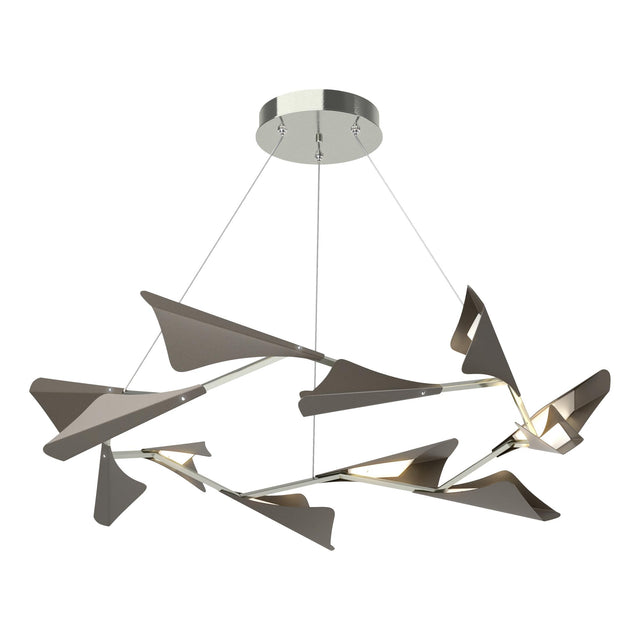 Hubbardton Forge 2020 Sterling Dark Smoke Standard Plume 12-Light LED Pendant
