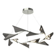 Hubbardton Forge 2020 Sterling Natural Iron Standard Plume 12-Light LED Pendant