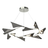 Hubbardton Forge 2020 Sterling Natural Iron Standard Plume 12-Light LED Pendant