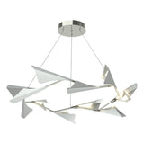 Hubbardton Forge 2020 Sterling Vintage Platinum Standard Plume 12-Light LED Pendant
