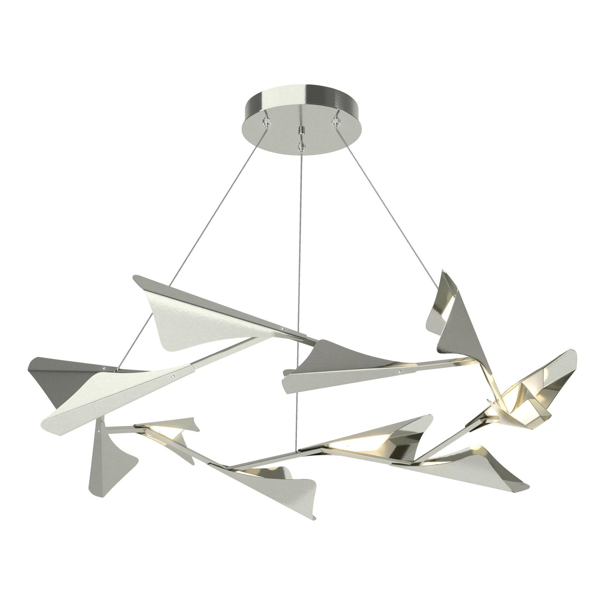 Hubbardton Forge 2020 Sterling Sterling Standard Plume 12-Light LED Pendant