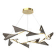 Hubbardton Forge 2020 Modern Brass Dark Smoke Standard Plume 12-Light LED Pendant
