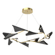 Hubbardton Forge 2020 Modern Brass Black Standard Plume 12-Light LED Pendant