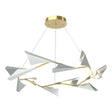 Hubbardton Forge 2020 Modern Brass Vintage Platinum Standard Plume 12-Light LED Pendant