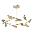 Hubbardton Forge 2020 Modern Brass Soft Gold Standard Plume 12-Light LED Pendant