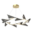 Hubbardton Forge 2020 Modern Brass Natural Iron Standard Plume 12-Light LED Pendant