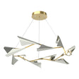 Hubbardton Forge 2020 Modern Brass Sterling Standard Plume 12-Light LED Pendant