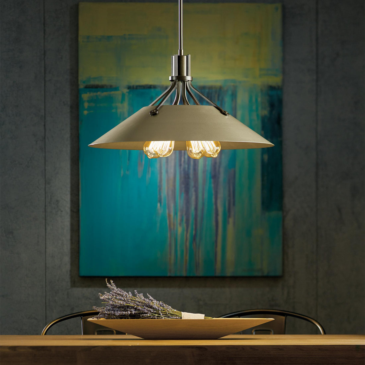 Hubbardton Forge 2017 Bronze Soft Gold Multi Henry Pendant
