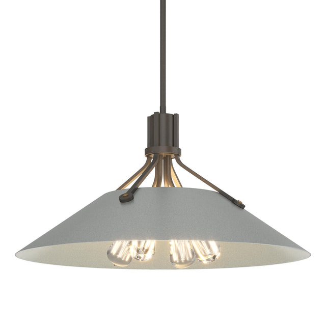Hubbardton Forge 2017 Dark Smoke Vintage Platinum Multi Henry Pendant