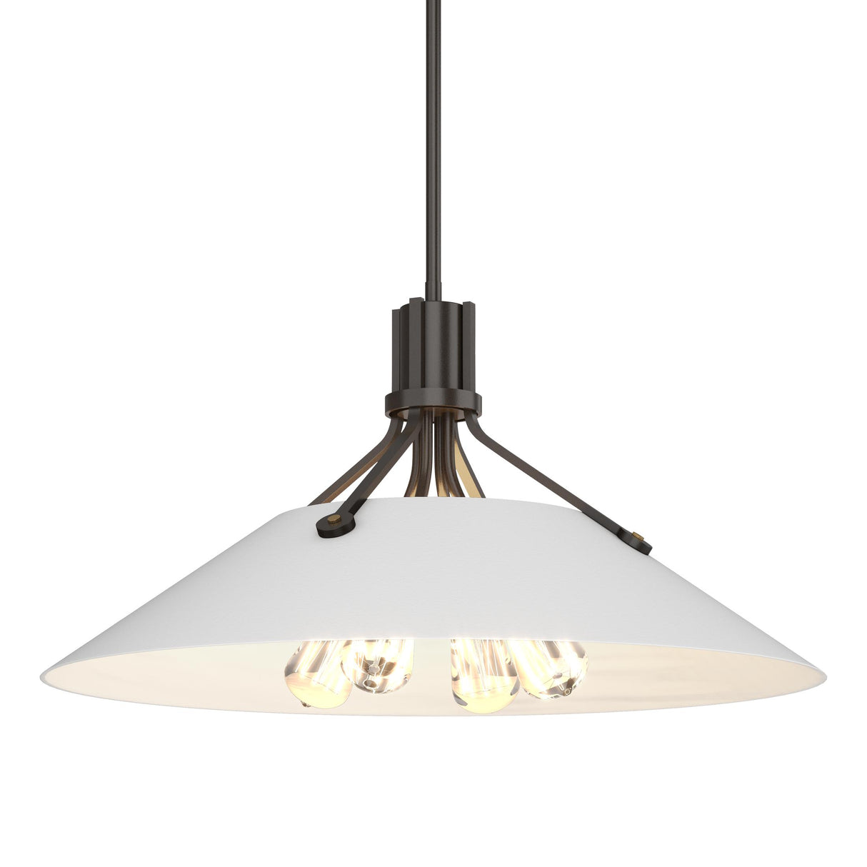 Hubbardton Forge 2017 Oil Rubbed Bronze White Multi Henry Pendant