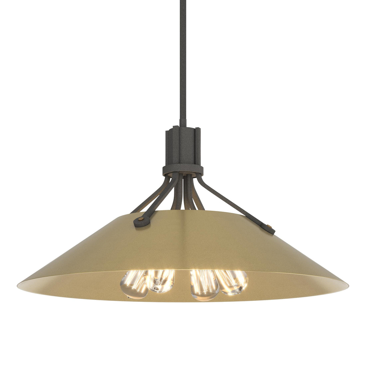 Hubbardton Forge 2017 Natural Iron Modern Brass Multi Henry Pendant