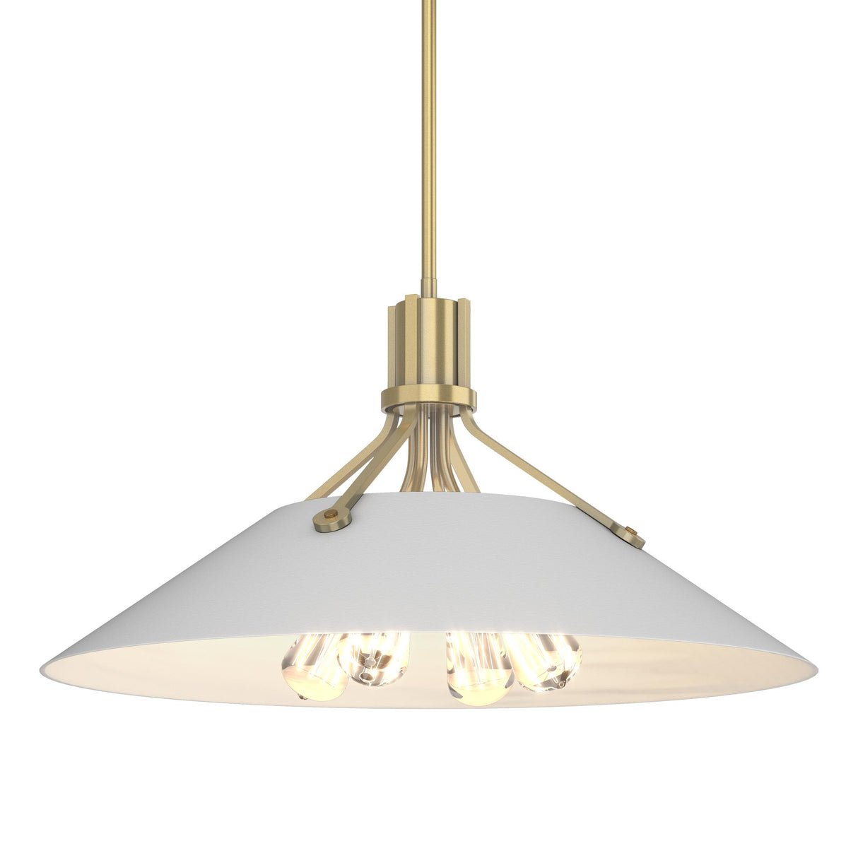Hubbardton Forge 2017 Modern Brass White Multi Henry Pendant