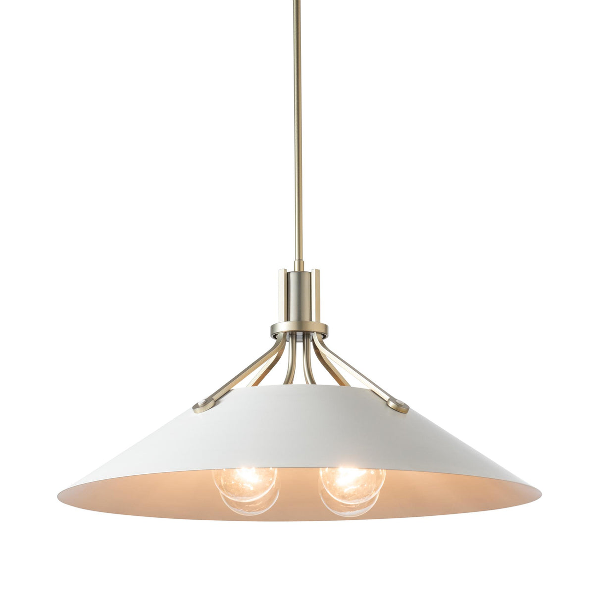 Hubbardton Forge 2017 Modern Brass White Multi Henry Pendant
