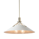 Hubbardton Forge 2017 Modern Brass White Multi Henry Pendant