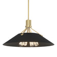 Hubbardton Forge 2017 Modern Brass Black Multi Henry Pendant