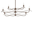 Hubbardton Forge 2021 Bronze Multi Willow 6-Light Small Chandelier