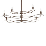 Hubbardton Forge 2021 Bronze Multi Willow 6-Light Small Chandelier